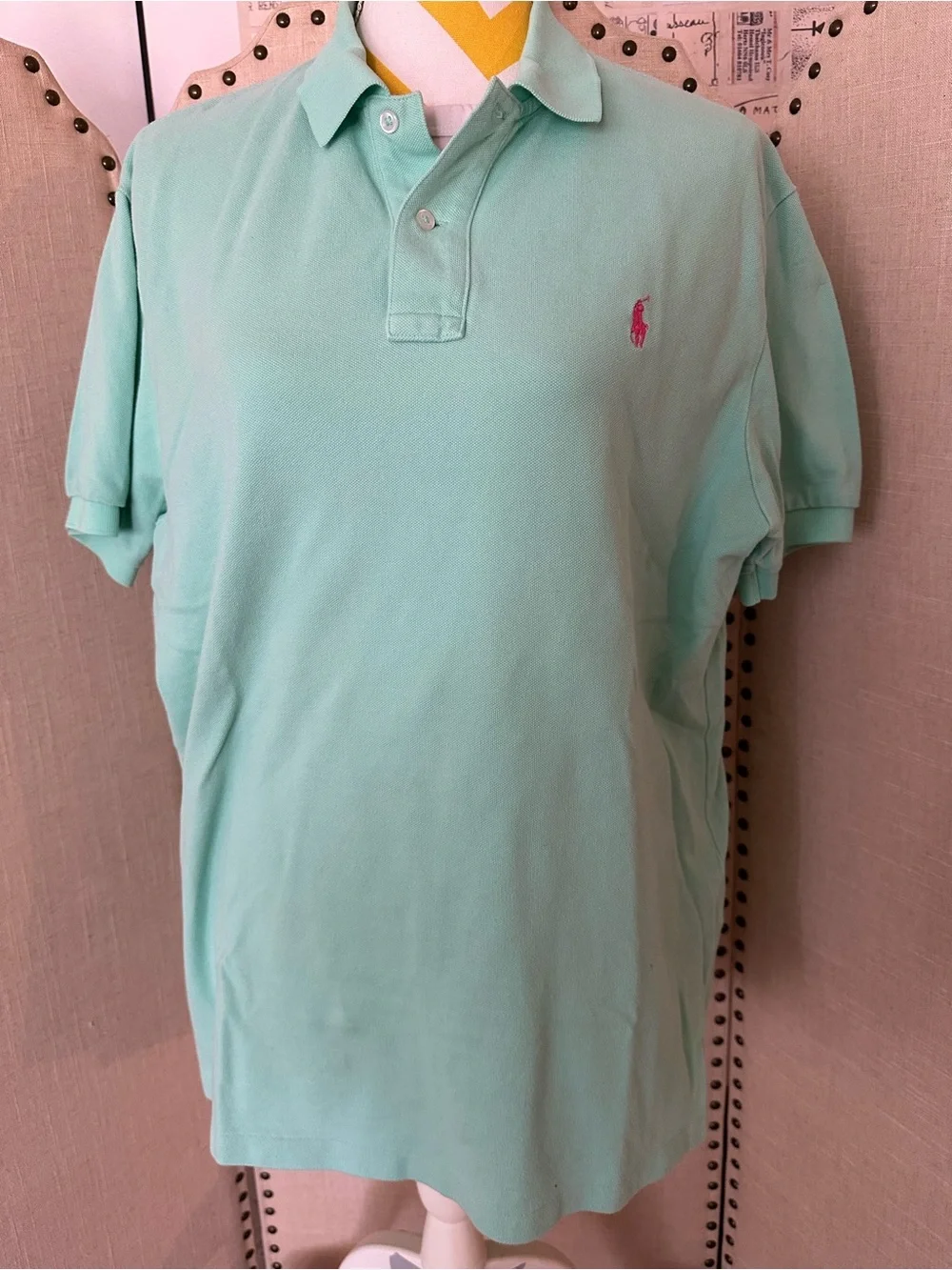 Ralph Lauren Mint Polo with Pink Pony